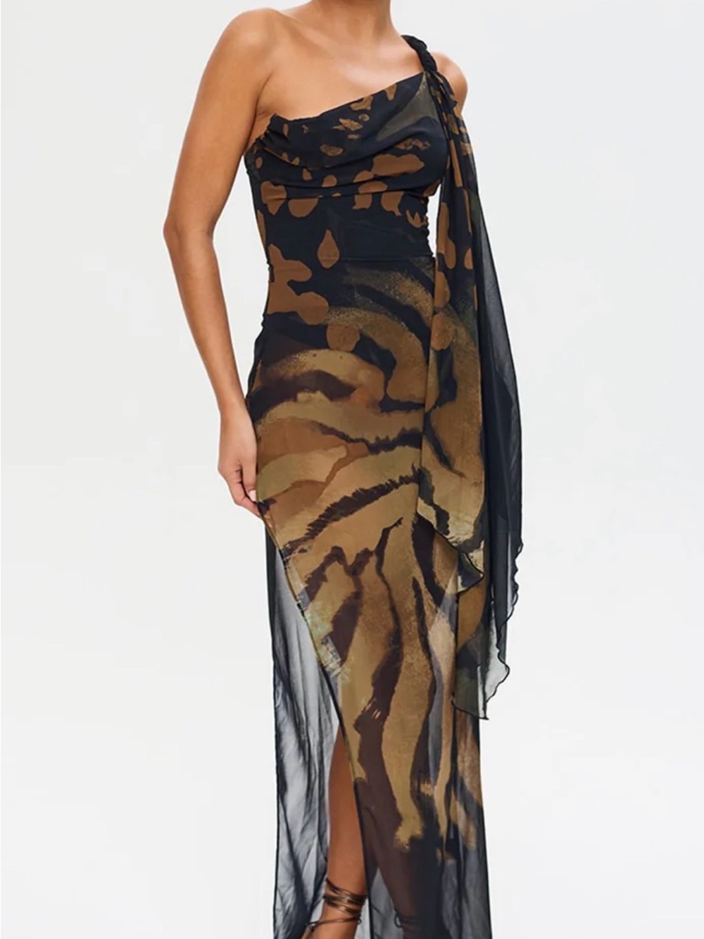Murci Split Hem Chiffon Corset Dress - NWT